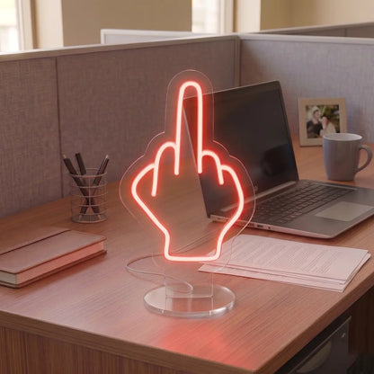 F OFF Mini Neon Sign in Red color