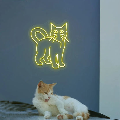 Cat Neon Sign | Yellow