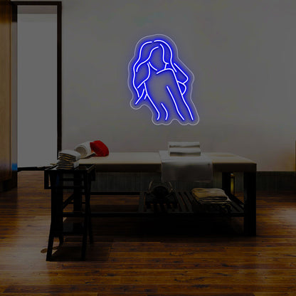 Elegant Girl Neon Sign | CNUS014674 | Blue