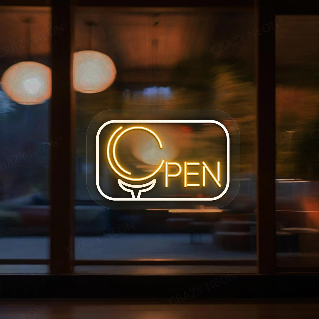 Open Golf Neon Sign | Orange