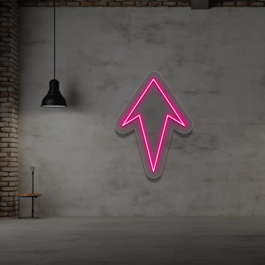 Upward Pointed arrow in Pink color