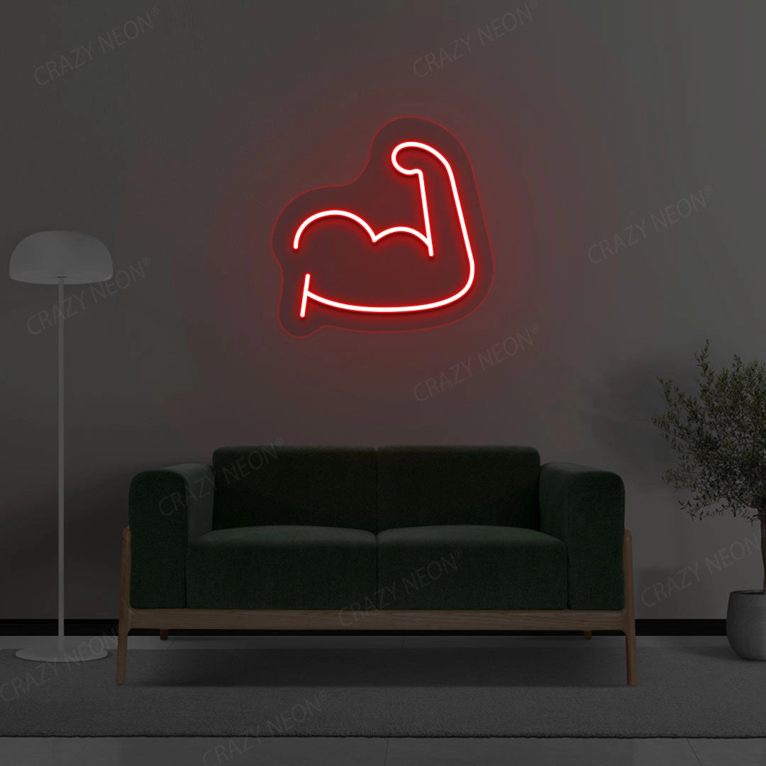 Muscular Hand Neon Sign | Red