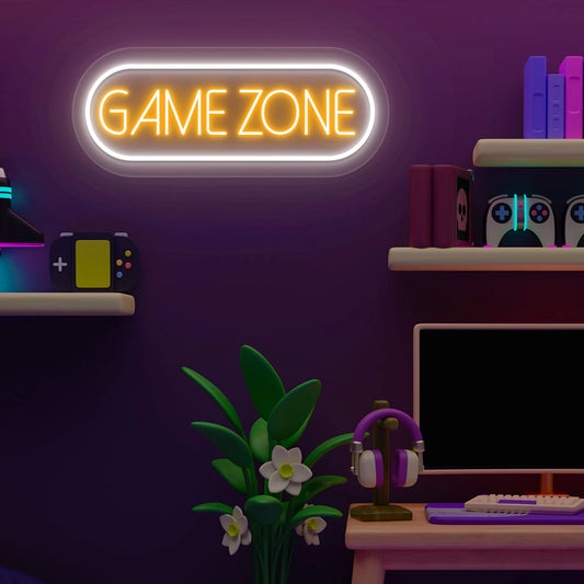 Game Zone Neon Sign | Orange