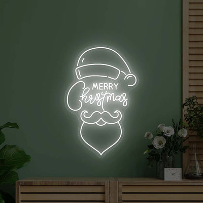 Merry Christmas Santa Neon Sign