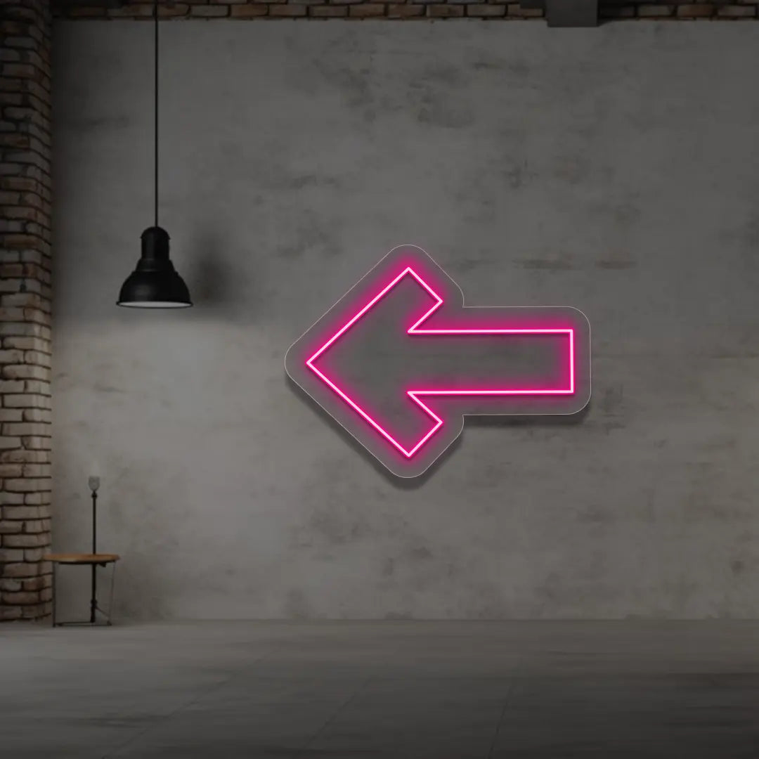 Left Arrow Neon Sign