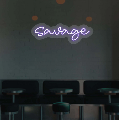 Savage Neon Sign | Purple
