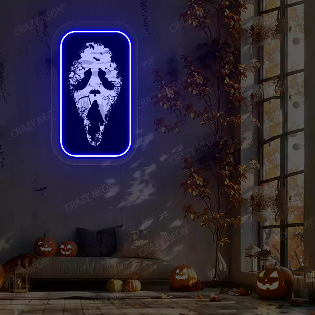 Slendrina X Reaper Illusion Neon Artwork | Blue