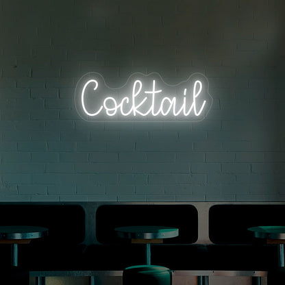 Crazy Cocktail Neon Sign | White