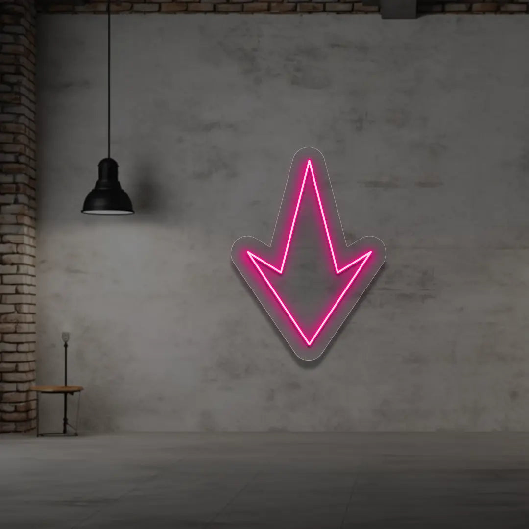 Downward Pointed arrow in Pink color