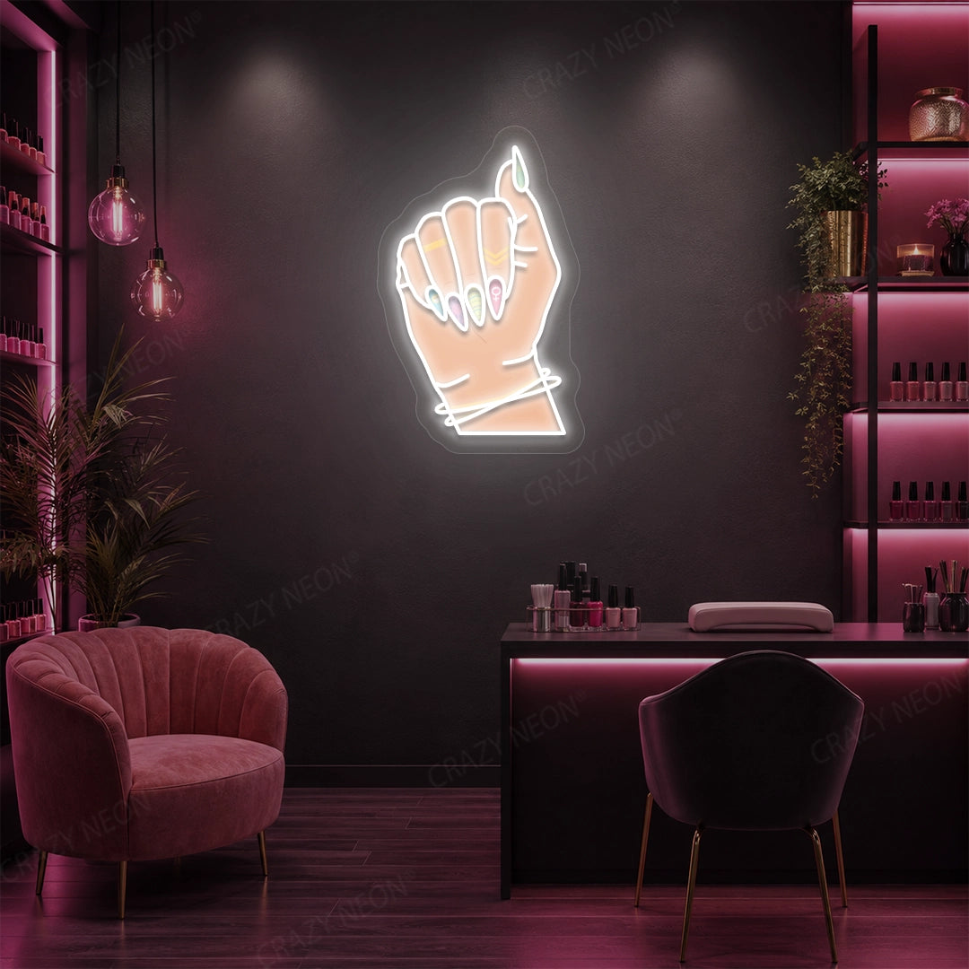 Nailed It Neon Artwork in Warmwhite color