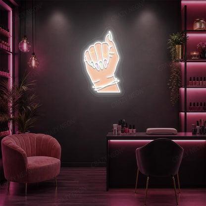 Nailed It Neon Artwork in Warmwhite color