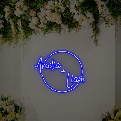 Personalized Wedding Names Neon Sign