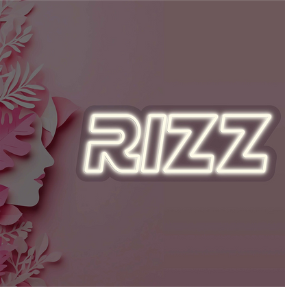 RIZZ Neon Sign | warmwhite