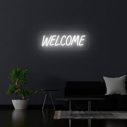 Welcome Neon Sign | White 