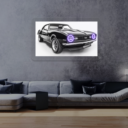 Camaro SS Neon Artwork | Purple