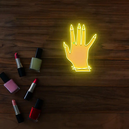 Nail Game Strong Neon Artwork in Yellow color