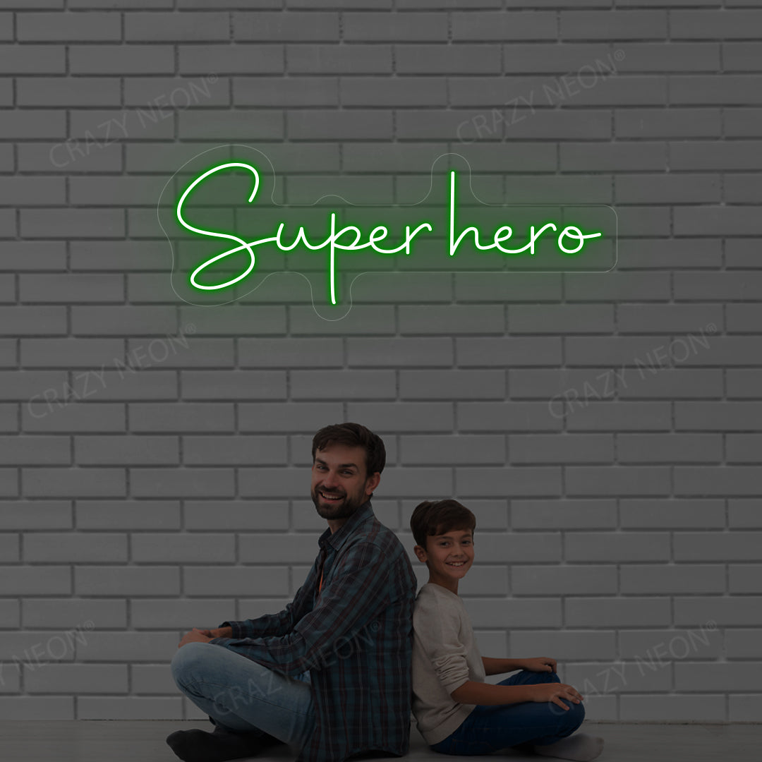 Superhero Neon Sign | Green
