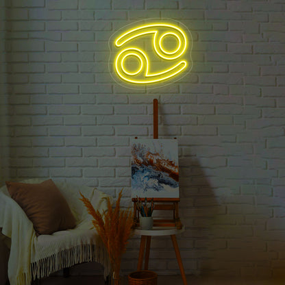 Cancer Zodiac Neon Sign | CNUS013922 | Yellow