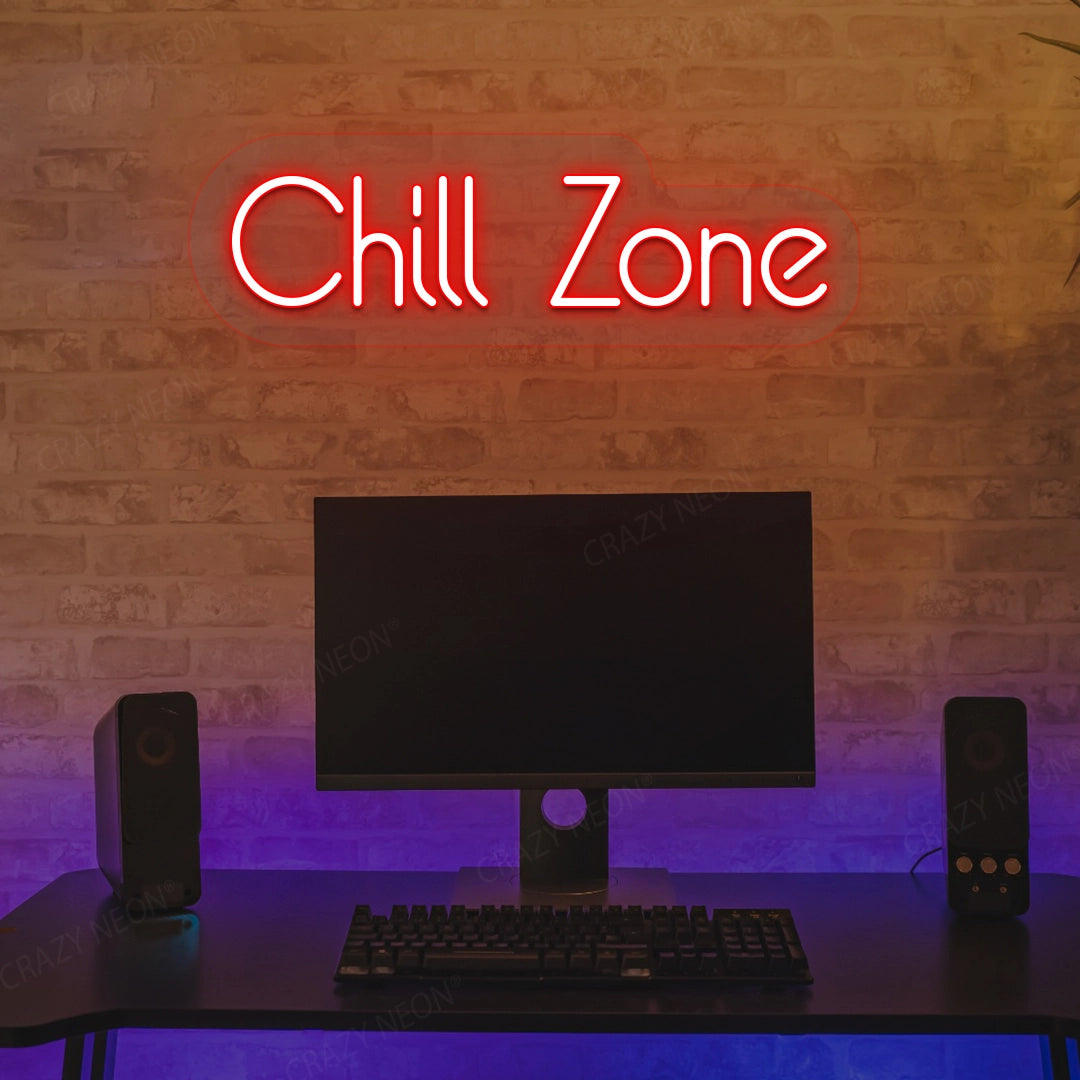 Chill Zone Neon Sign | Red