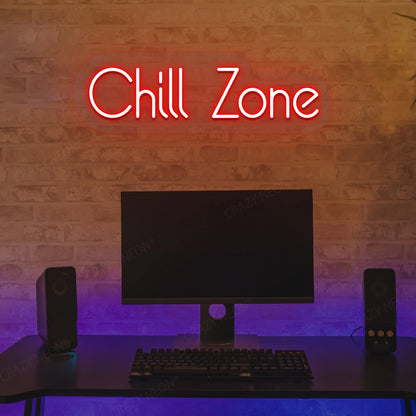 Chill Zone Neon Sign | Red