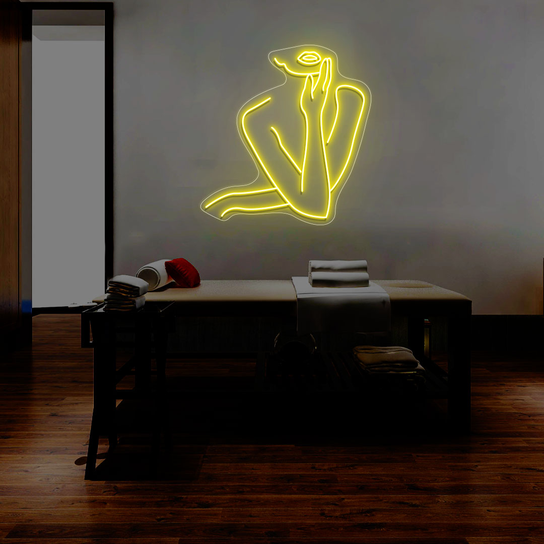 Women Pose Neon Sign | CNUS014514 | Yellow
