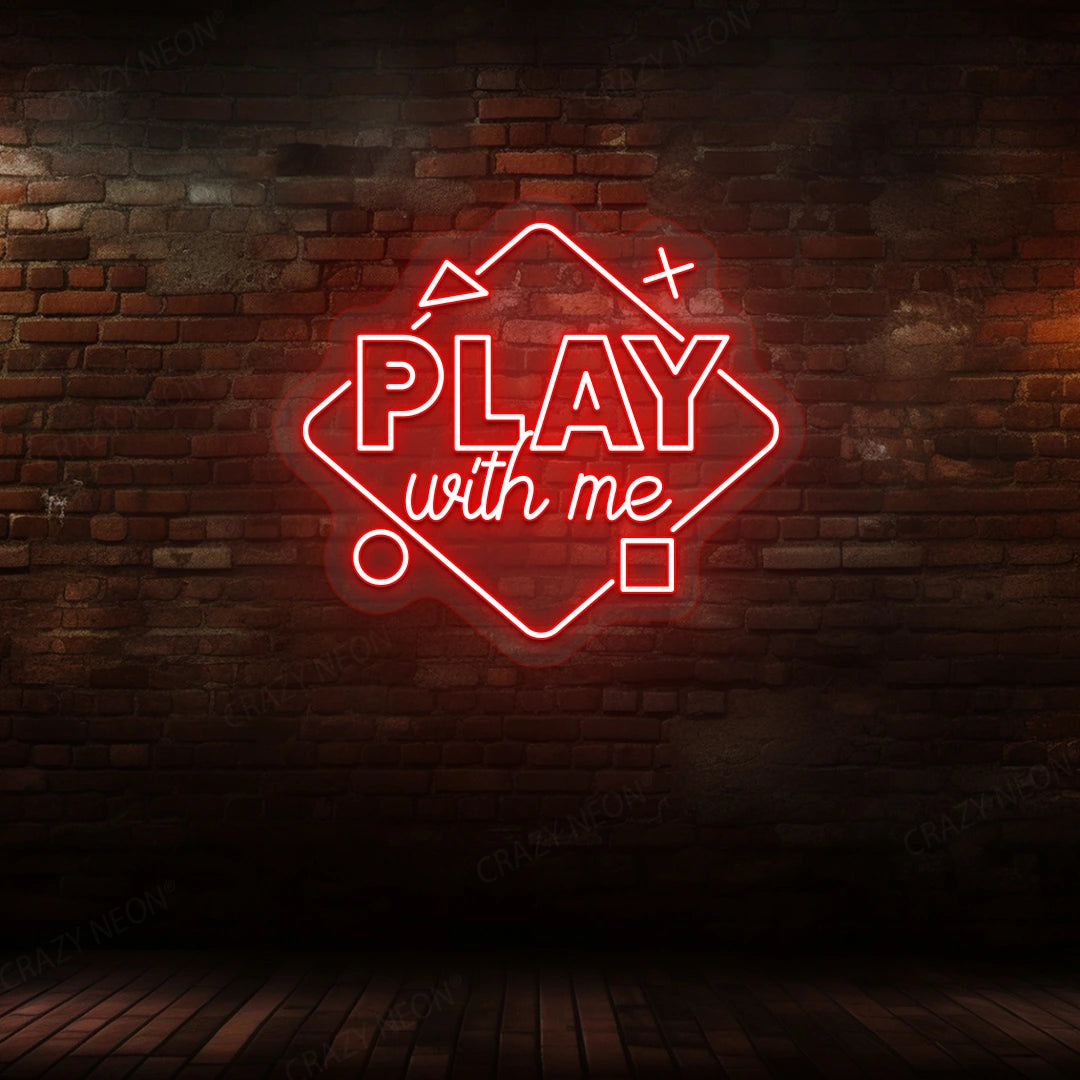 Play With Me Neon Sign | Red