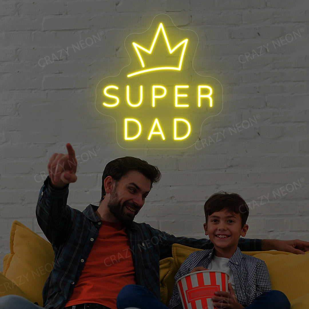 Super Dad Neon Sign | Yellow