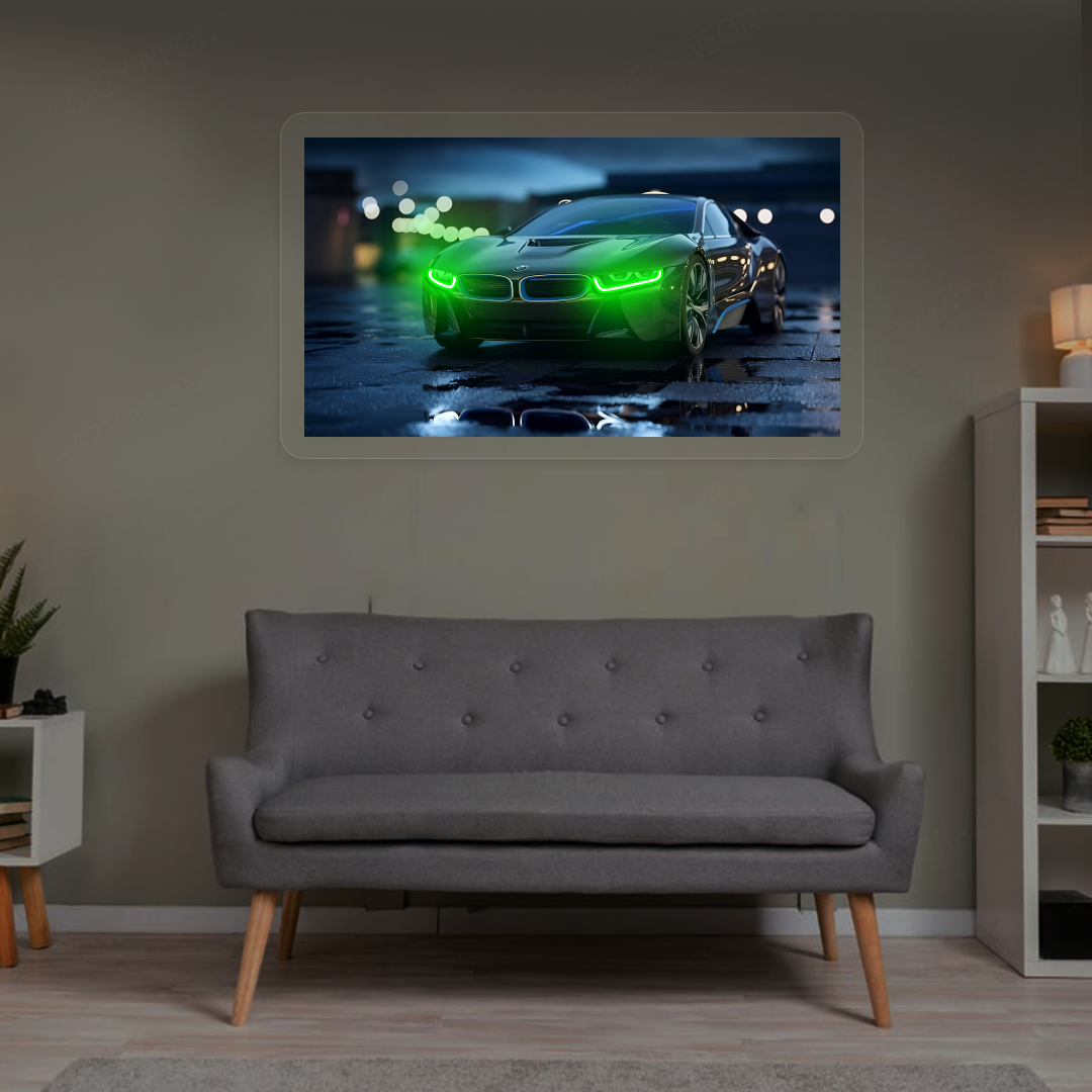 BMW i8 Coupe Neon Artwork | Green