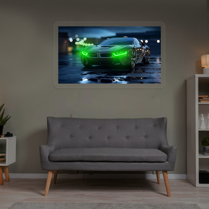 BMW i8 Coupe Neon Artwork | Green