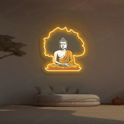 Bodhi Buddha Neon Artwork