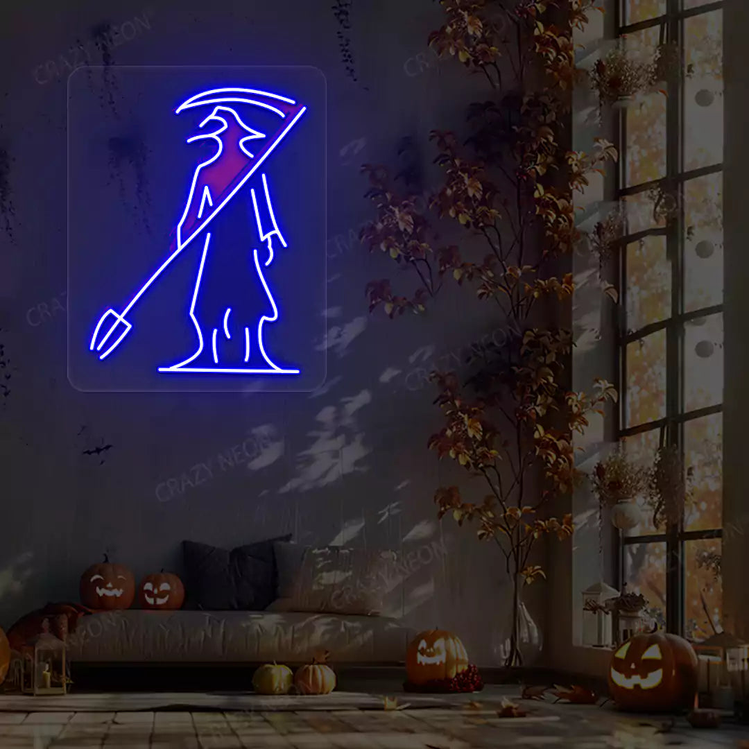 Plague Doctor Neon Artwork | Blue