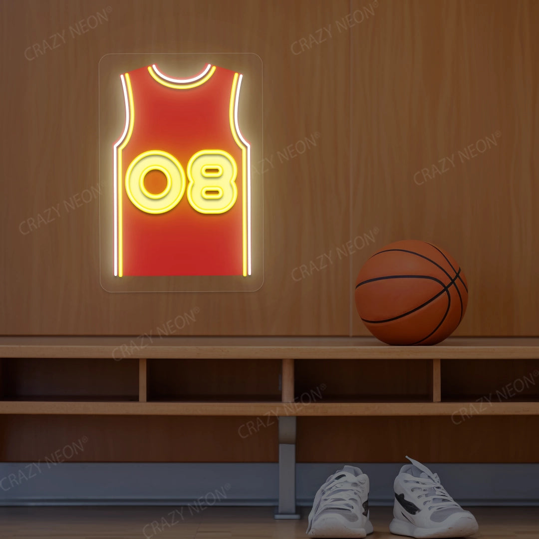 Atlanta Porziņģis 08 Jersey Basketball Neon Artwork