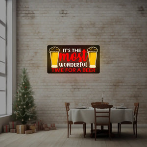 It's The Most Wonderful Time For Beer Illuminated Sign