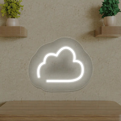 Cloud Neon Sign | White
