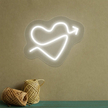 Arrow Heart Neon Sign