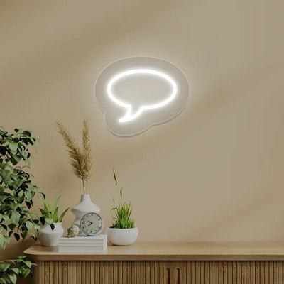 Message Box Icon Neon Sign | Warmwhite