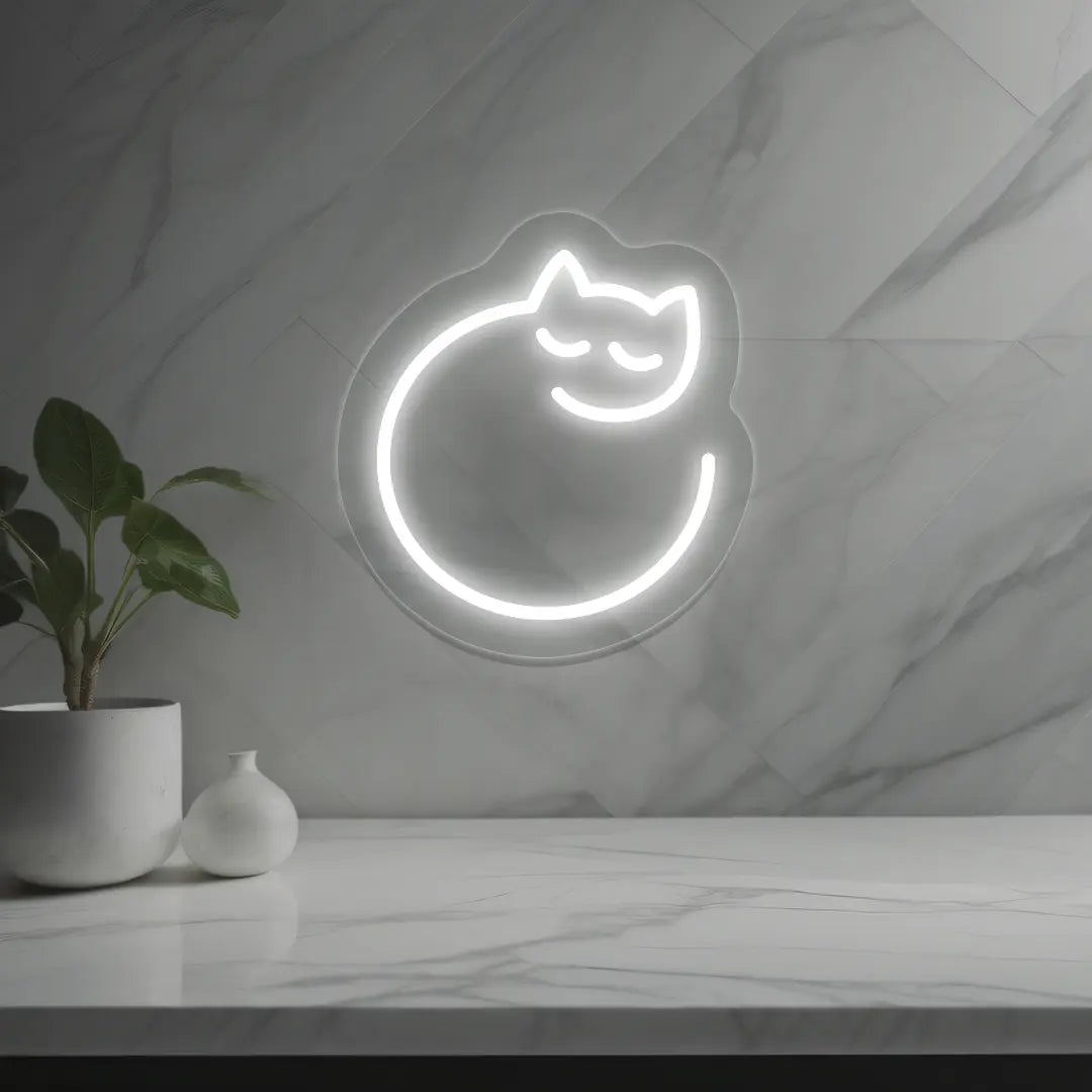 Sleeping Cat Neon Sign