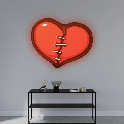 Broken Heart Illuminated Sign