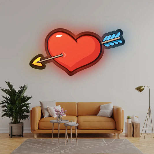 Heart With Arrow Illuminated Sign
