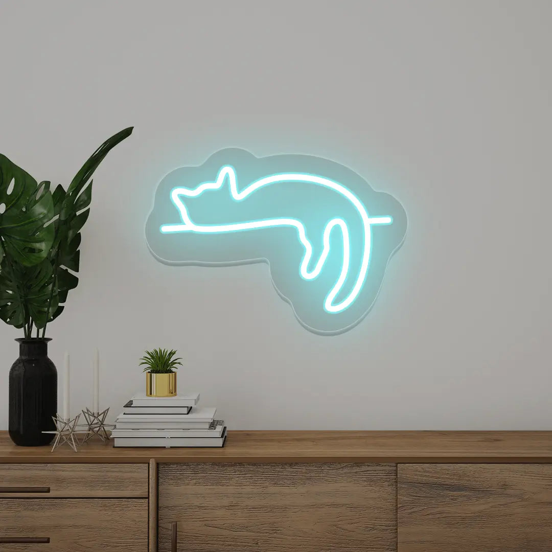 Cat Resting Neon Sign