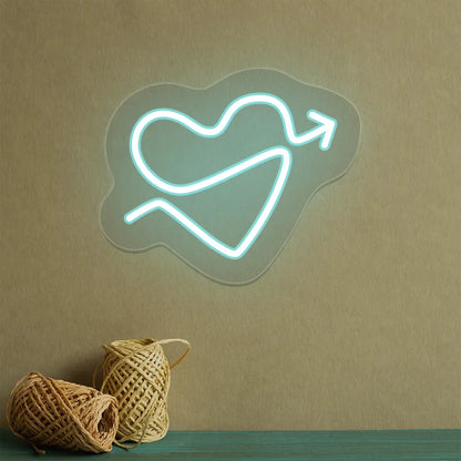 Arrow Heart Neon Sign