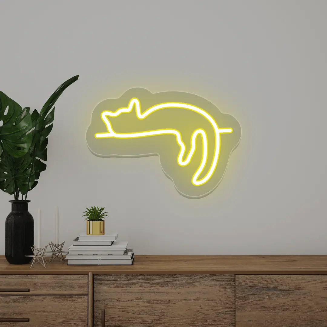 Cat Resting Neon Sign