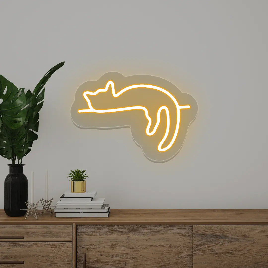 Cat Resting Neon Sign