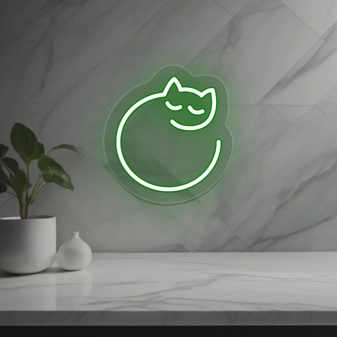 Sleeping Cat Neon Sign