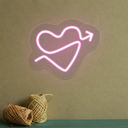 Arrow Heart Neon Sign