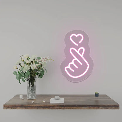 Heart - Hand Expression Neon Sign