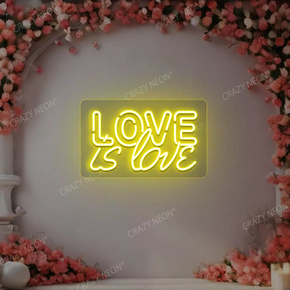 Love Is Love Neon Sign | Yellow