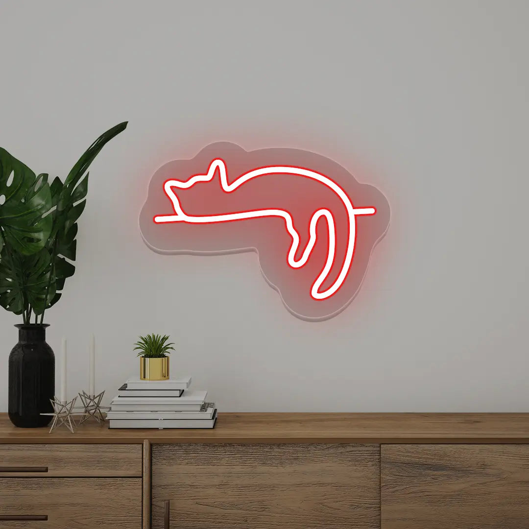 Cat Resting Neon Sign