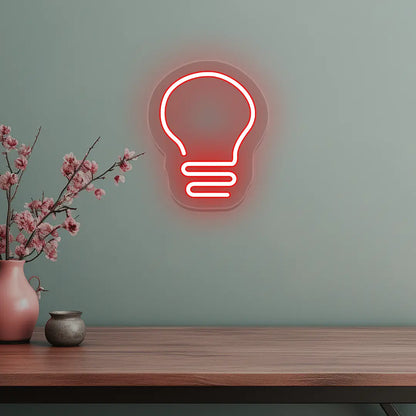 Bulb Neon Sign | Red