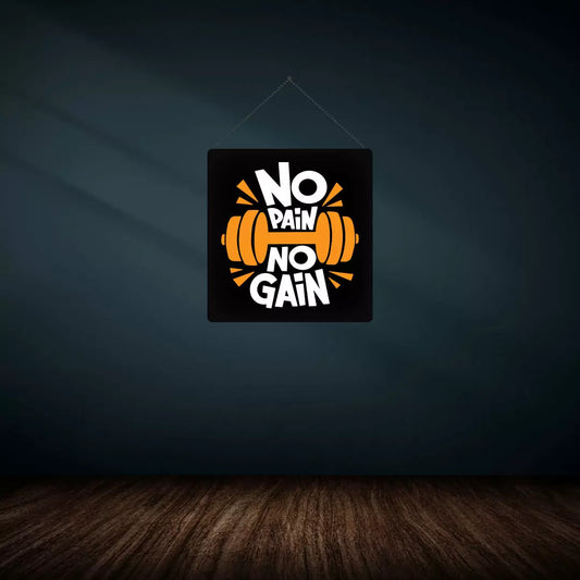 No Pain No Gain Gym Quote Illuminated Sign